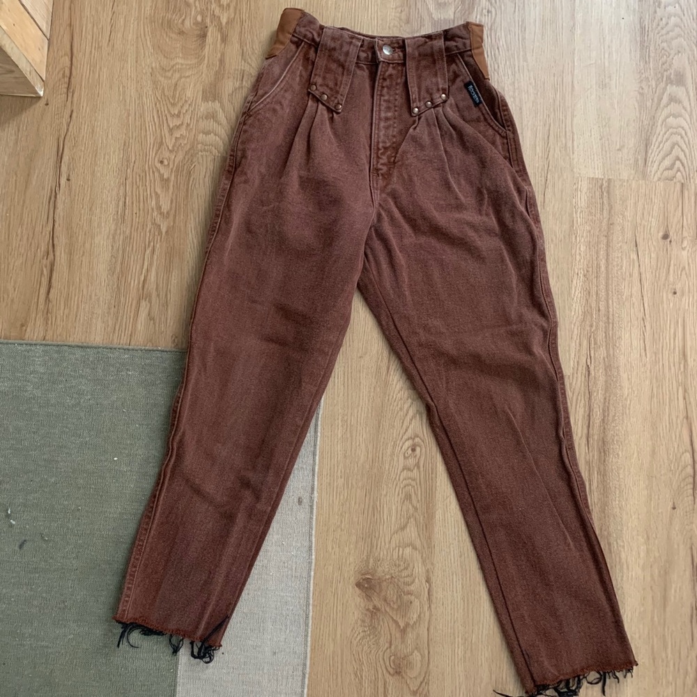 Vintage custom Rockies high rise brown jeans